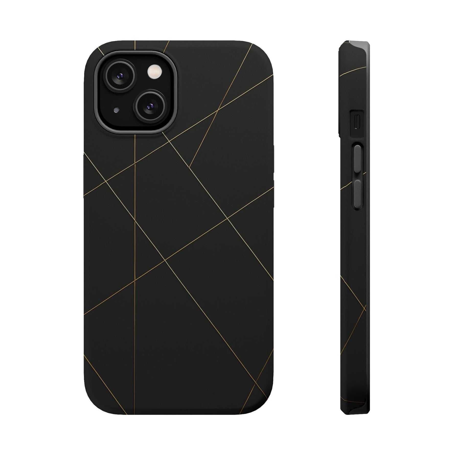Black Geometric Design iPhone Case | MagSafe  Shamo's iPhone 14 / Matte