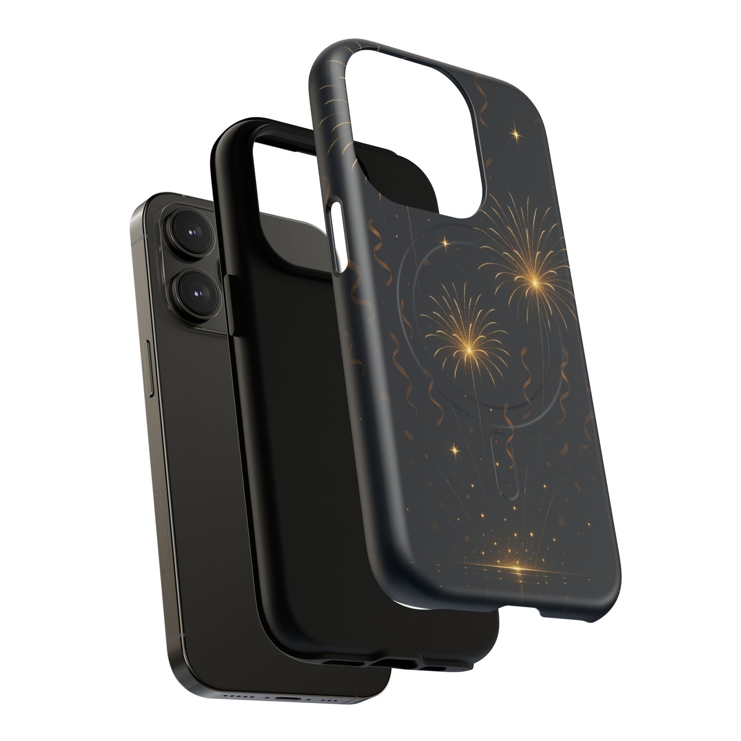 Gold Fireworks Celebration iPhone Case with MagSafe