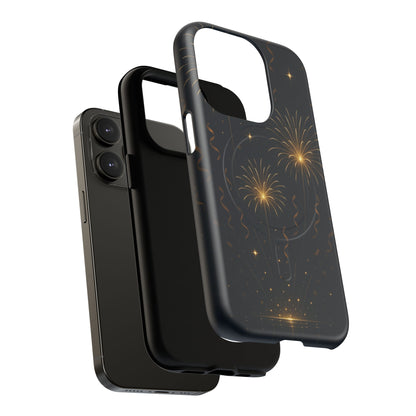 Gold Fireworks Celebration iPhone Case with MagSafe