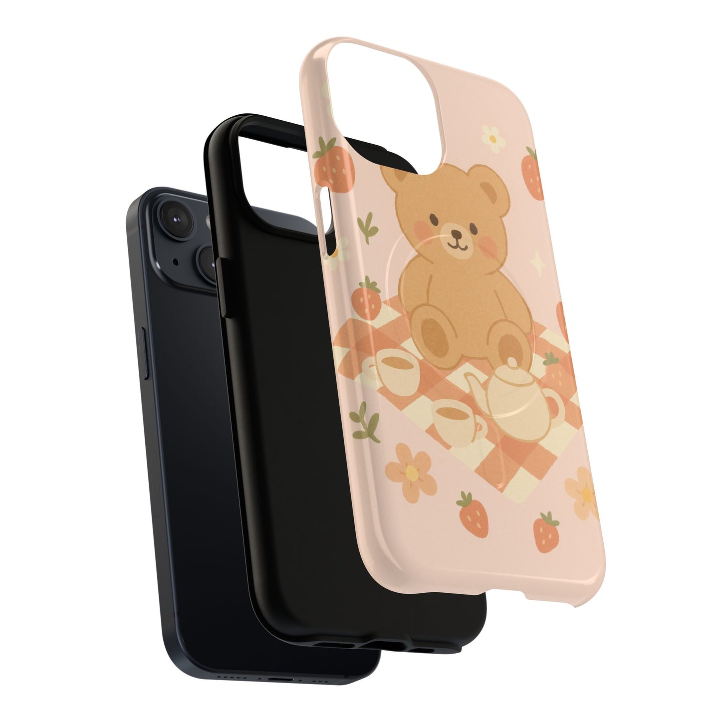 Blossom Bear Picnic iPhone Case with MagSafe