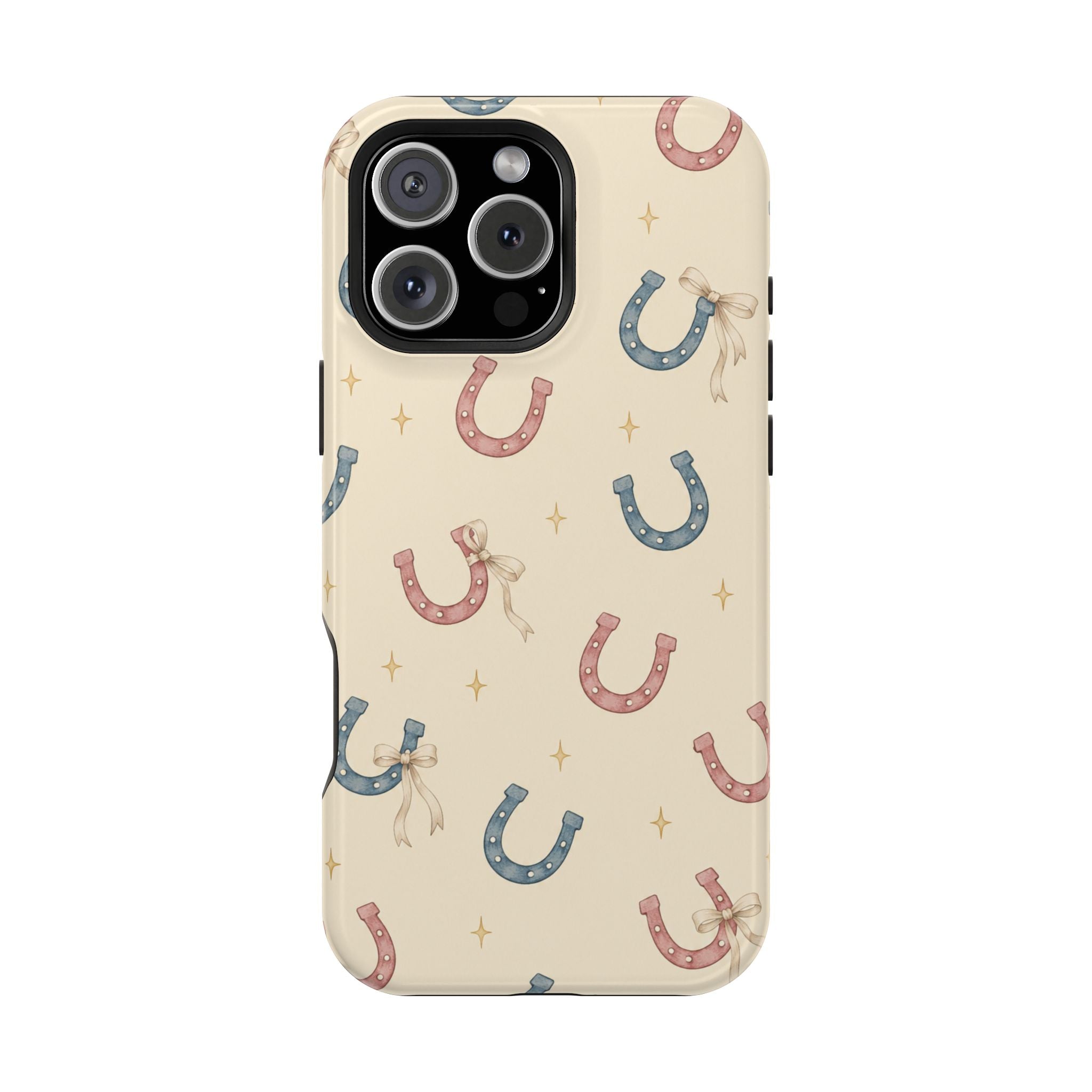 Prairie Horseshoes MagSafe Phone Case, glossy iPhone 16 Pro Max, rear view