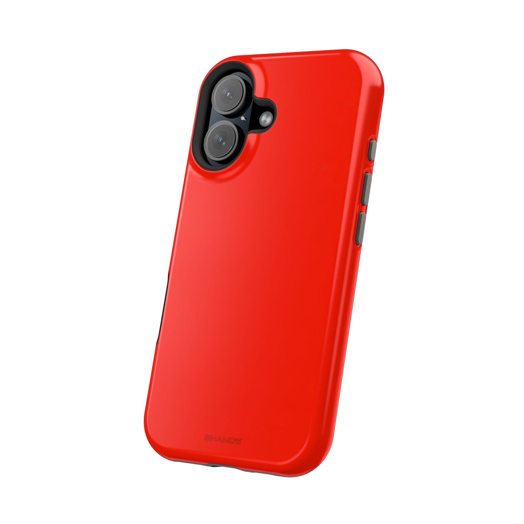 Electric Red Solid Color MagSafe Compatible Impact-Resistant iPhone Case | Slim Protective Cover