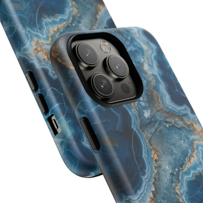 Blue Agate Marble iPhone Case —with MagSafe