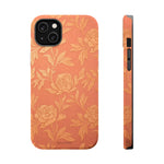 Floral Rose Gold Magnetic Impact-Resistant iPhone Case, MagSafe Compatible - iPhone 14 Plus / Matte - Shamo's