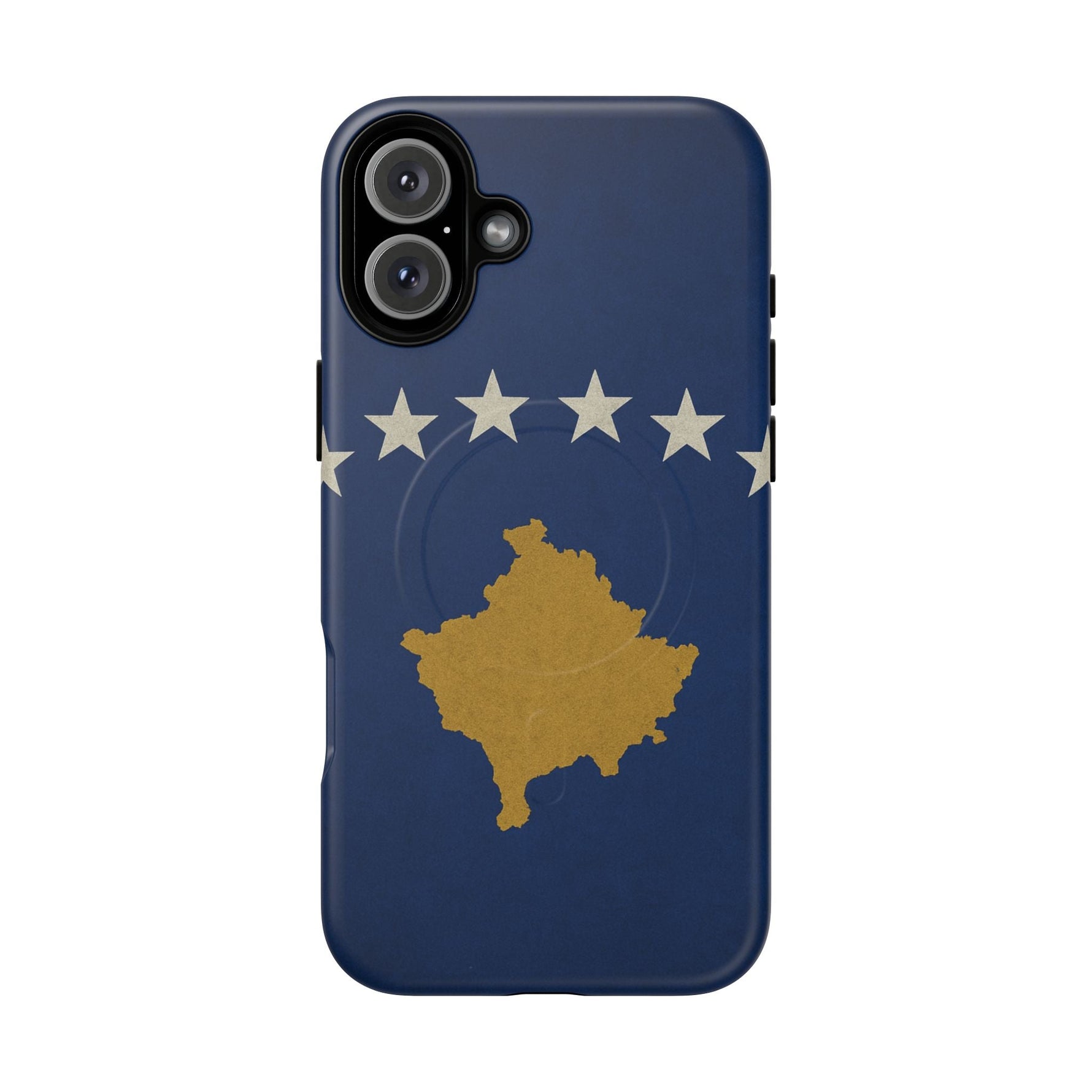 Kosovo Flag Tough iPhone Case — Navy Blue Stars & Gold Map (MagSafe compatible)  Shamo's iPhone 16 Plus / Matte