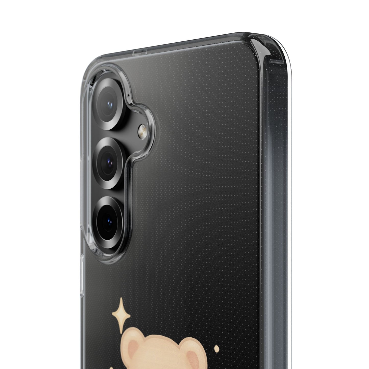 Romantic Teddy Bear Impact-Resistant iPhone Case with Heart Design