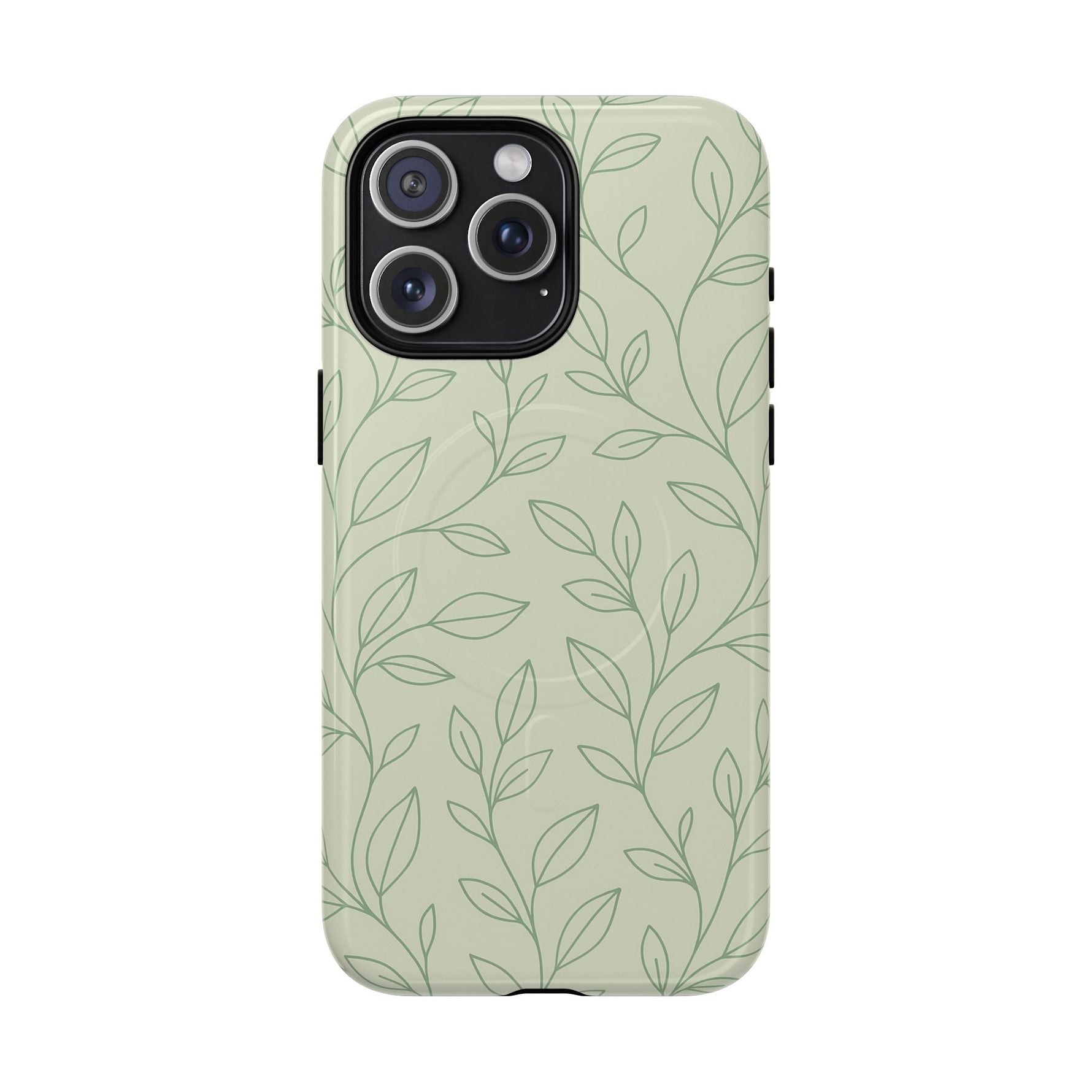 Sage Botanical Leaves Floral iPhone Case | MagSafe - Shamo's