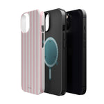 Pink Stripe Impact-Resistant Phone Case | MagSafe