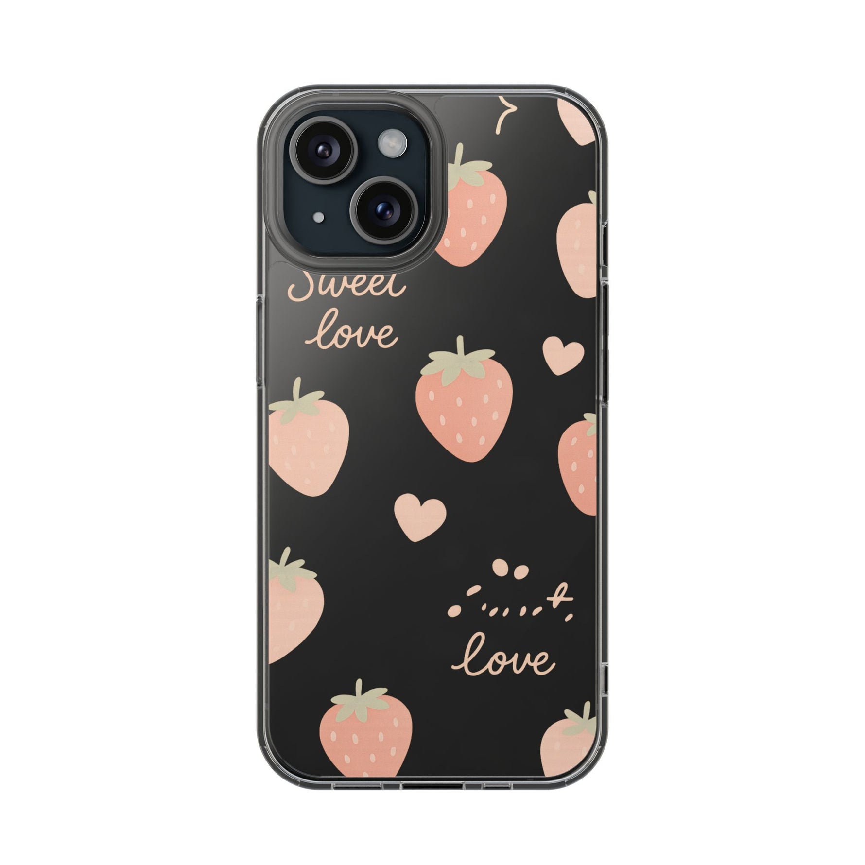 Sweet Love Strawberry Clear iPhone Case | MagSafe - Shamo's
