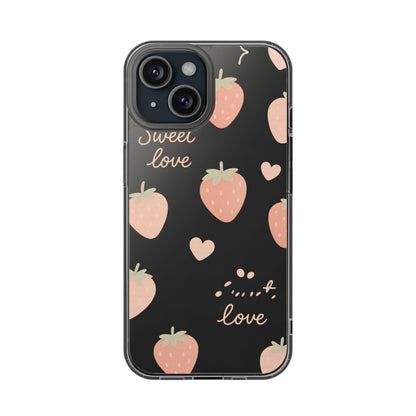 Sweet Love Strawberry Clear iPhone Case | MagSafe - Shamo's