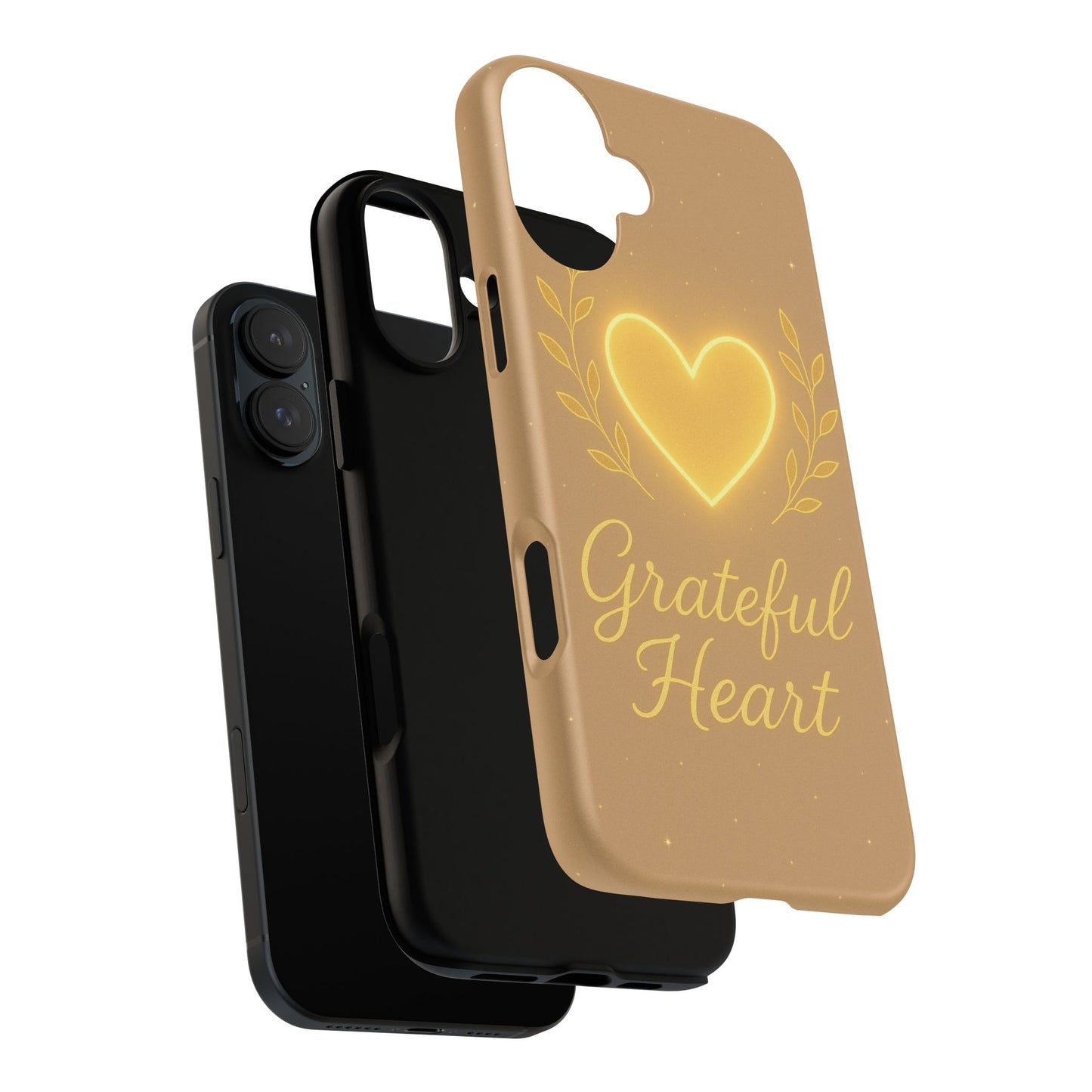Grateful Heart iPhone Case — Warm Neon Heart