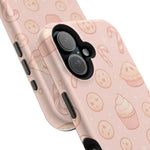 Pink Holiday Sweets Pattern (Cupcake, Pie, Candy Cane) iPhone Case with MagSafe  Shamo's