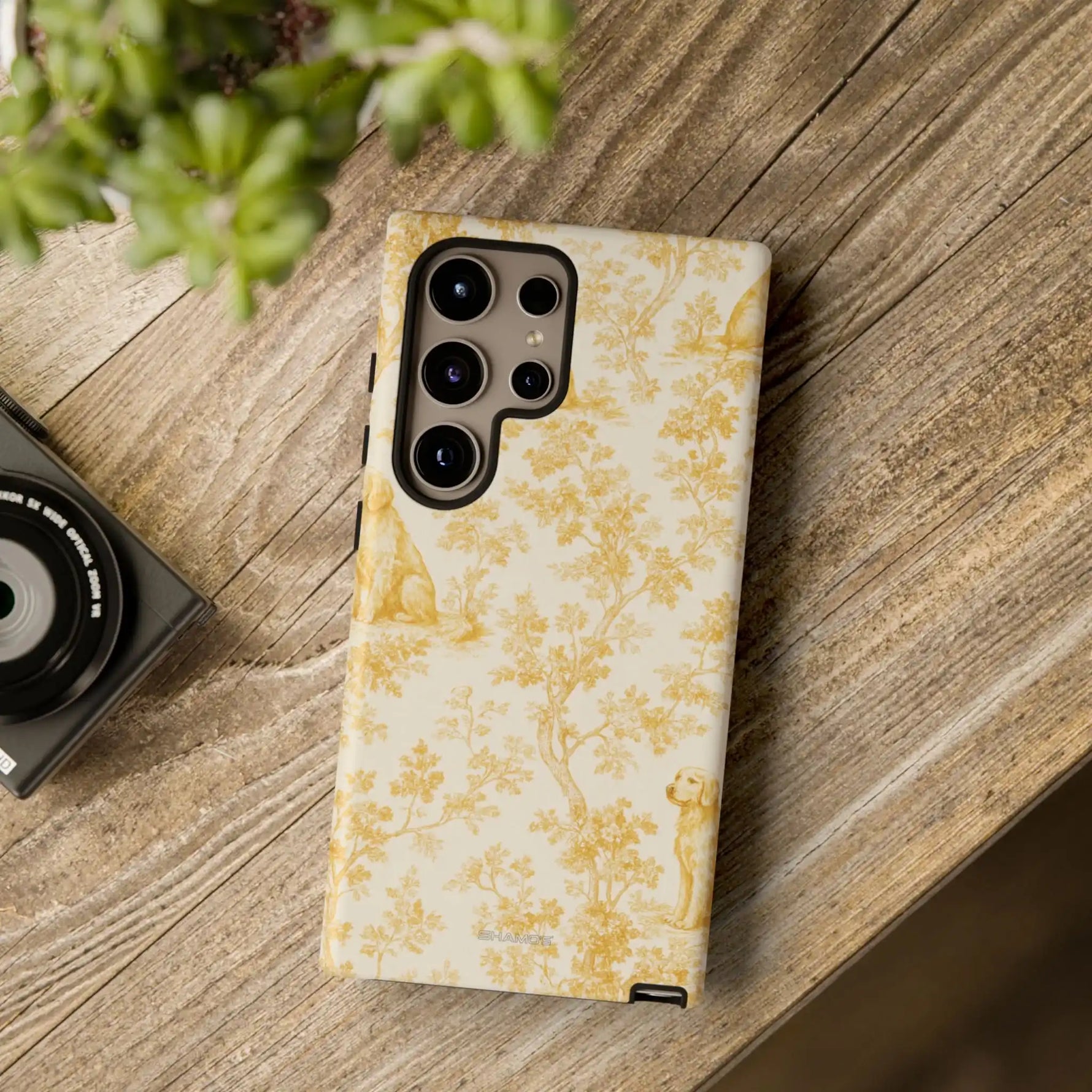Golden Retriever Pattern Phone Case — Impact Resistant Tough Cases