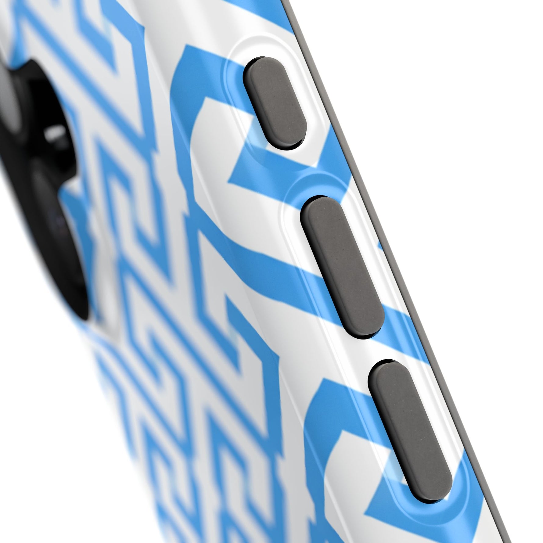 Preppy Blue Geometric MagSafe Compatible Impact Phone Case