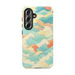 Ocean Wave Tough Phone Case — Pastel Retro Surf Pattern  Shamo's Samsung Galaxy S25