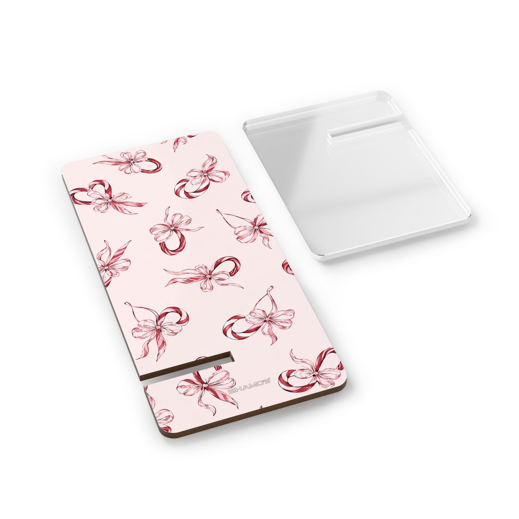 Phone Stand — Pink Ribbon Floral Mobile Display Stand