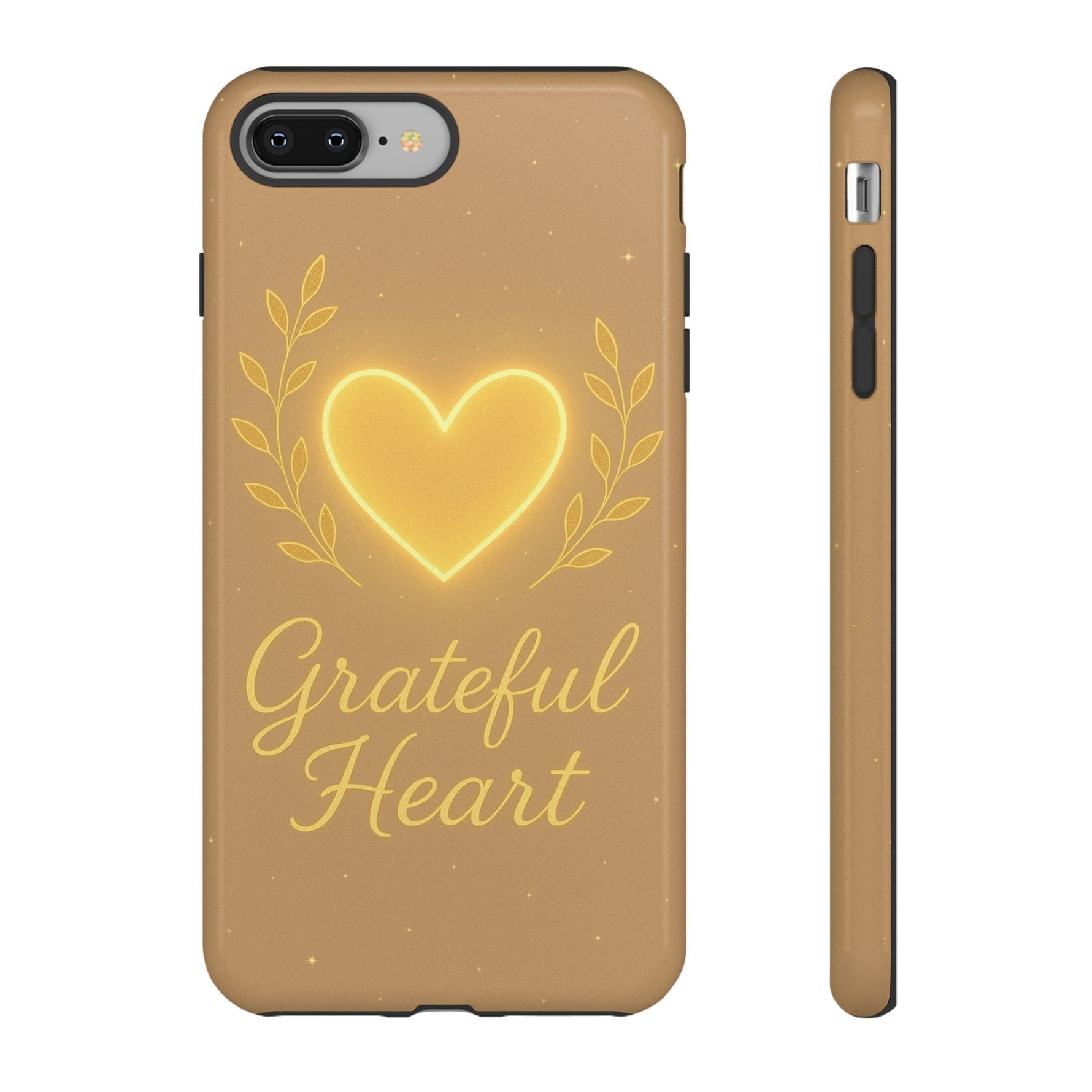 Grateful Heart iPhone Case — Warm Neon Heart - Shamo's