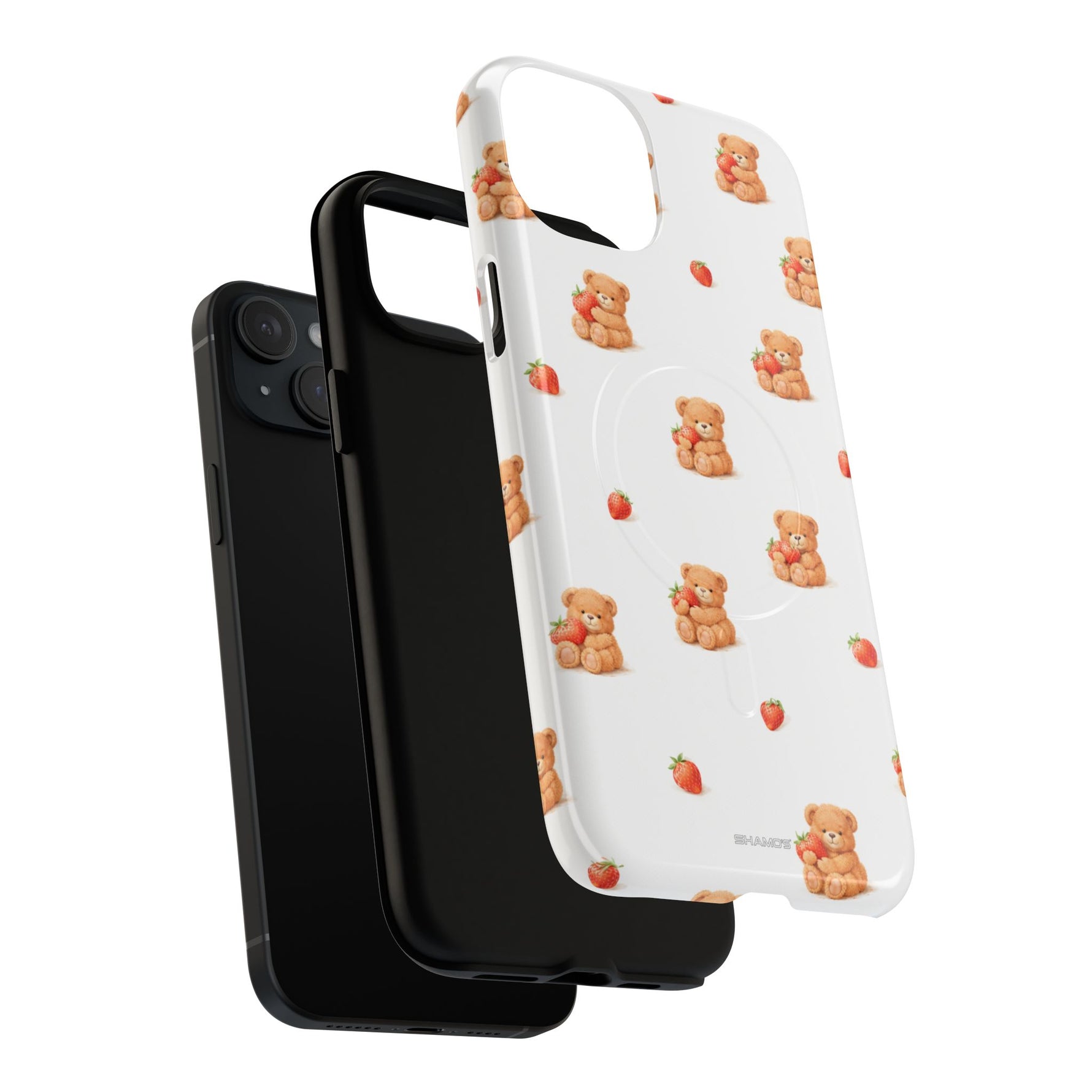 Strawberry Teddy iPhone Case with MagSafe