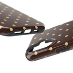Polka Dot iPhone Case — Brown & Cream Protective Cover with MagSafe compatibility  Shamo's