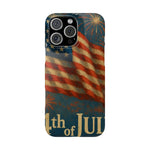 Fundas delgadas para teléfono con la inscripción 4 de julio para iPhone 17 y más