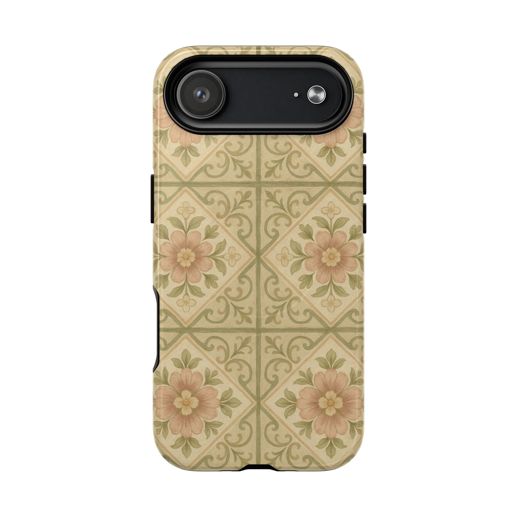 Vintage Rustic Foral Tiles iPhone Case | MagSafe - Shamo's