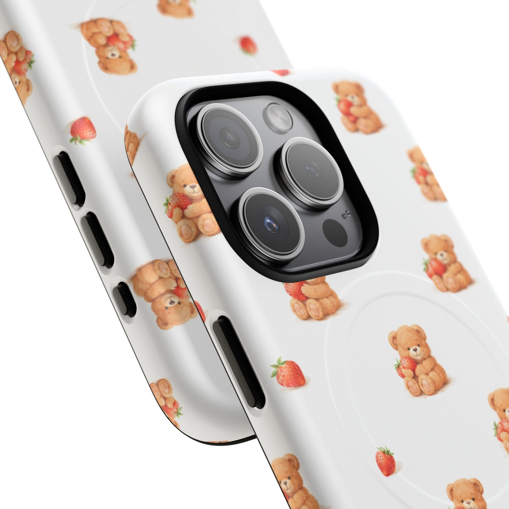 Strawberry Teddy iPhone Case with MagSafe