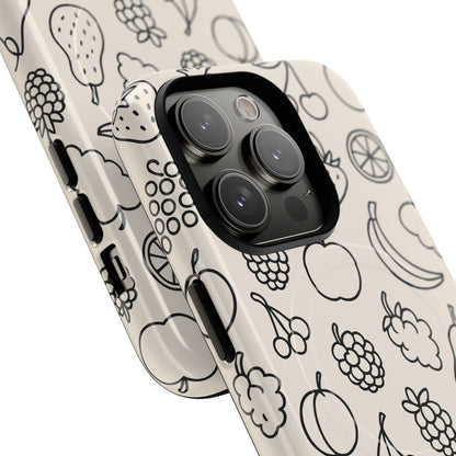 Fruit Pattern Tough iPhone Case | Compatible with MagSafe