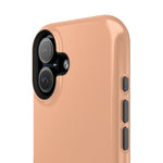 Peach Sorbet Solid Color MagSafe-Compatible Impact-Resistant iPhone Case
