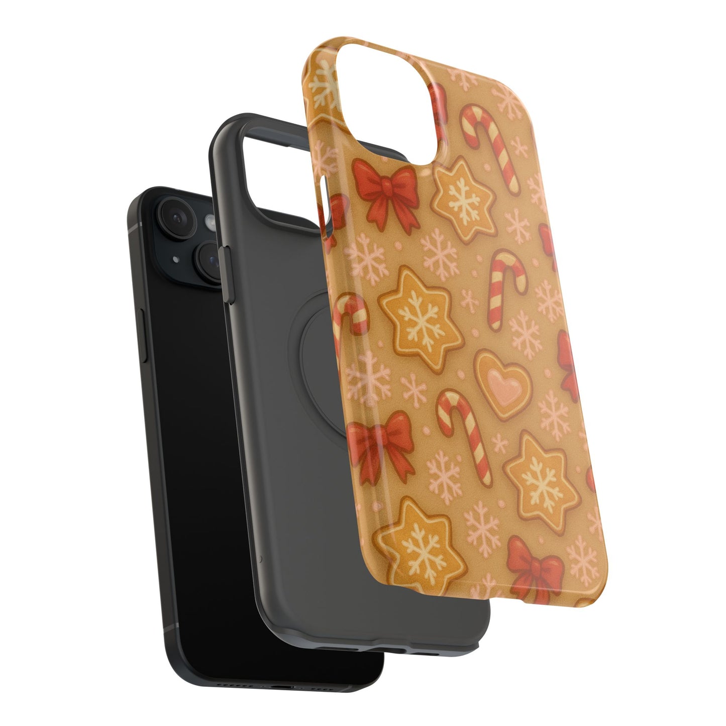 Candy Cane & Gingerbread Holiday iPhone Case — Impact-Resistant