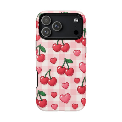 Y2K Cherries & Hearts iPhone Case | MagSafe