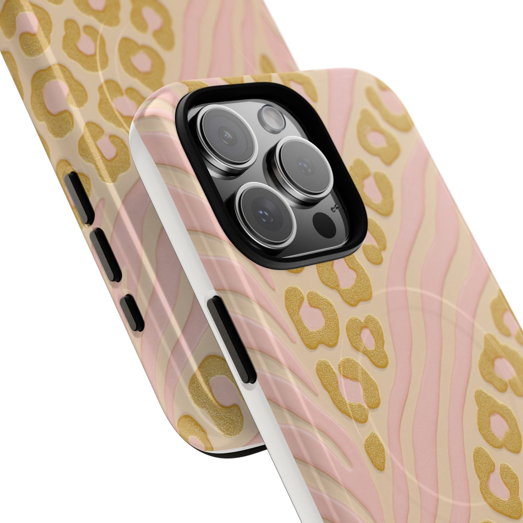 Pink Gold Leopard iPhone Case compatible with MagSafe  Shamo's