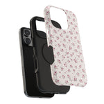 Rosebud Floral Tough iPhone Case | Pink Vintage Flower Protective Cover