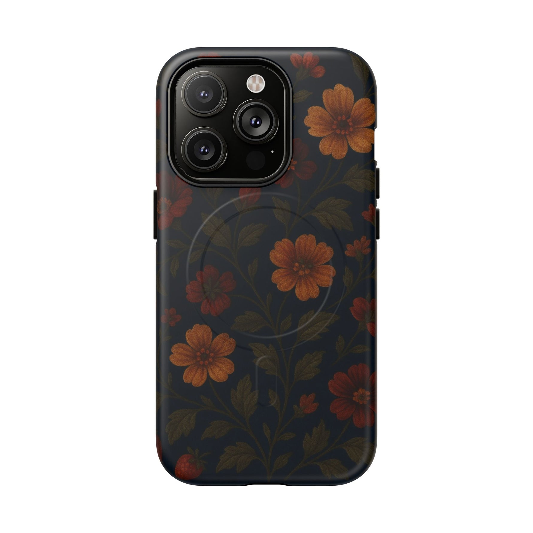 Floral Night Velvet iPhone Case - Works with MagSafe - Shamo's