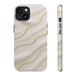 Elegant Gold Wave Tough iPhone Case - Shamo's