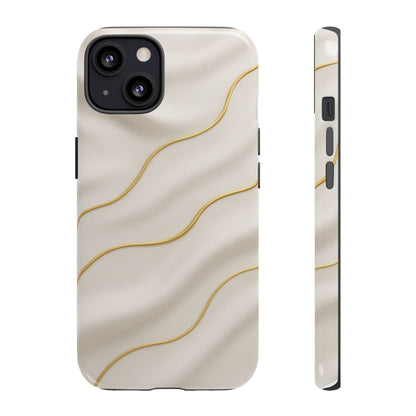 Elegant Gold Wave Tough iPhone Case - Shamo's