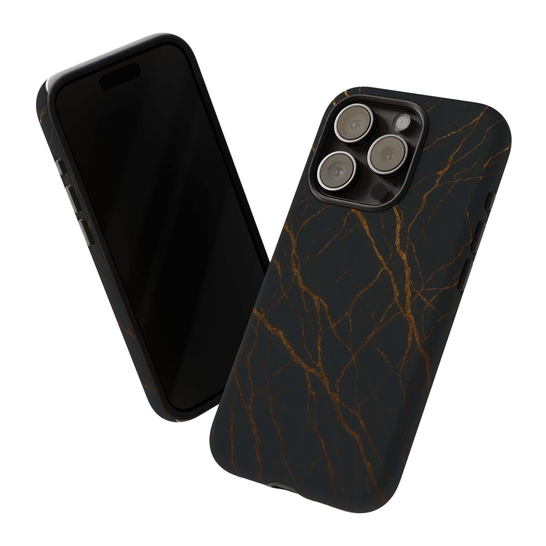 Black Marble Tough iPhone Case  Shamo's