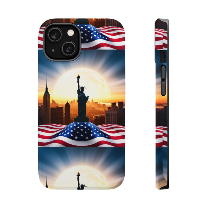 MagSafe American Flag Tough Phone Case: Show Your Patriotism in Style