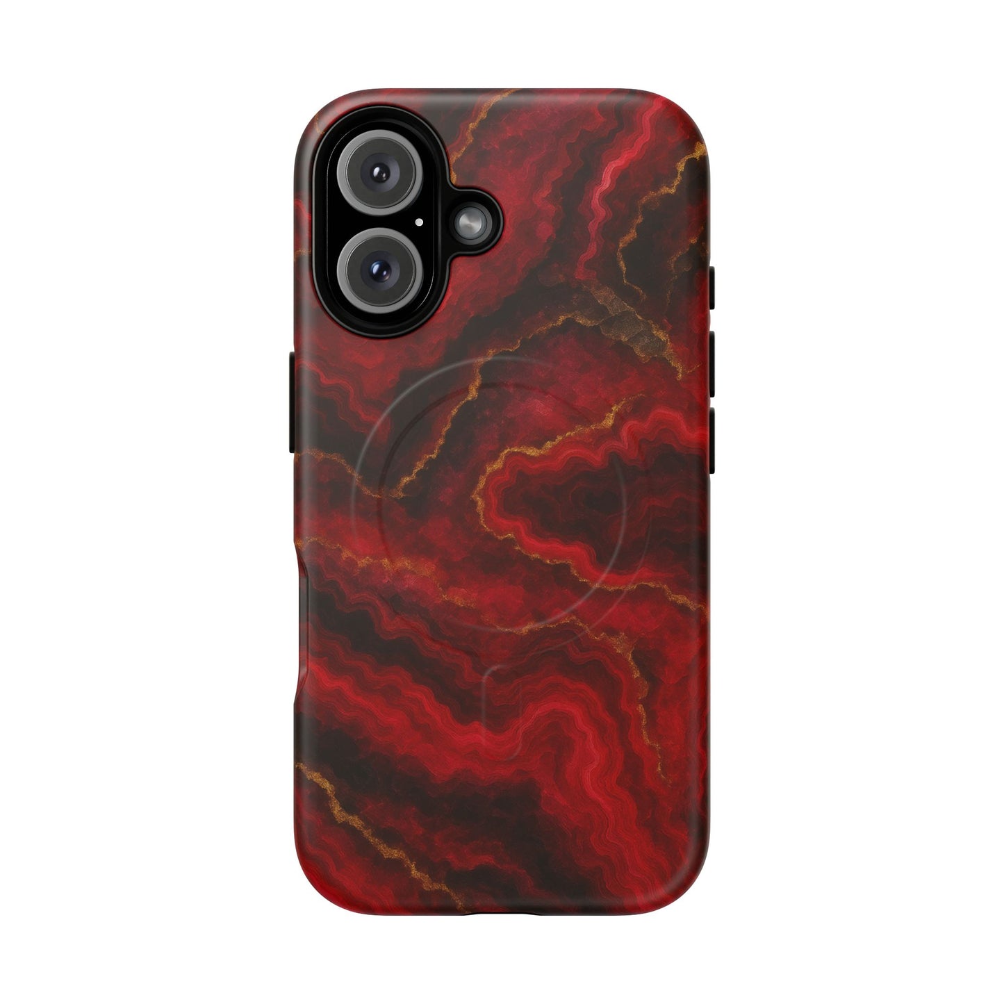 Red Marble iPhone Case with MagSafe - Shamo's