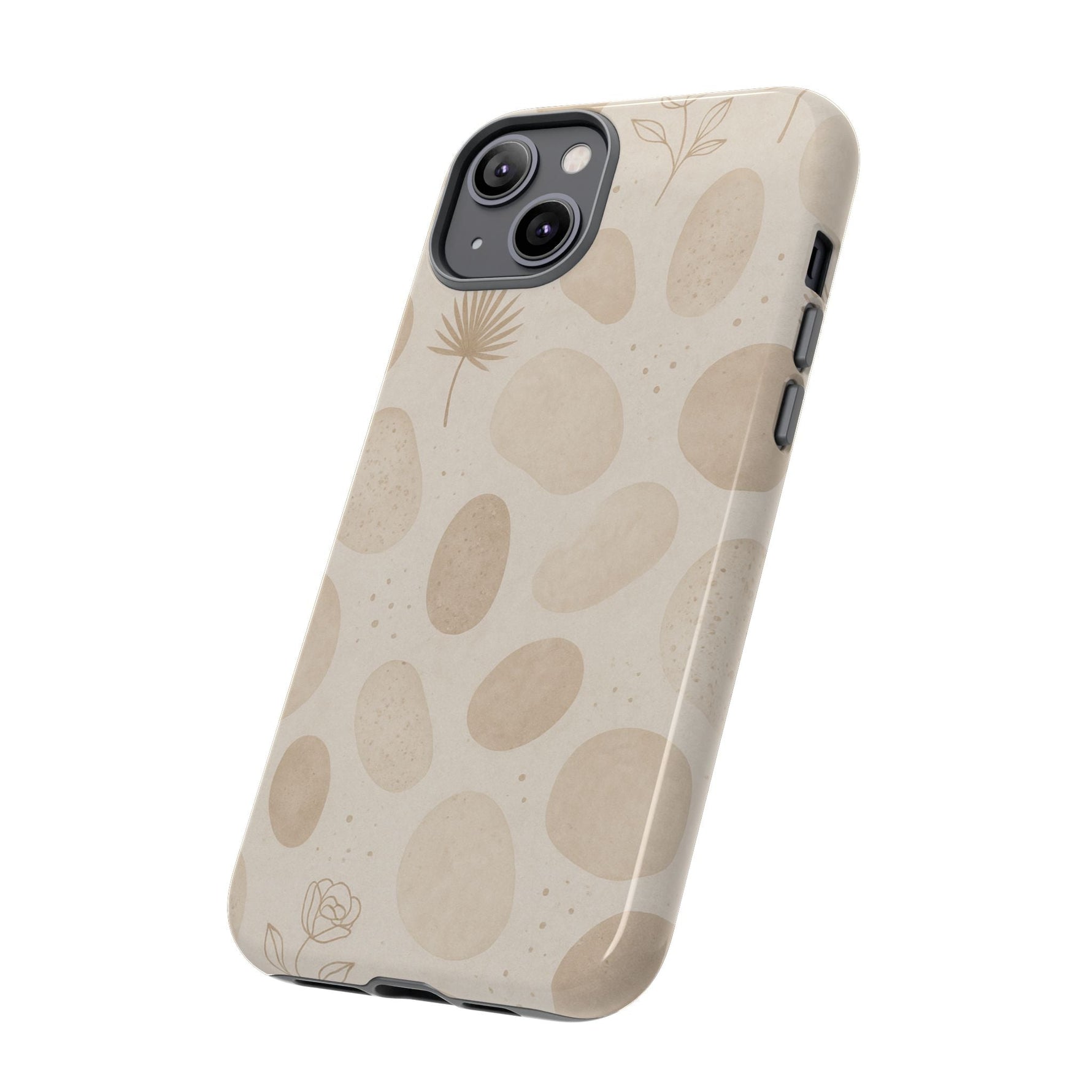 Neutral Pebble Pattern Tough iPhone Case  Shamo's