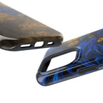 Blue Swirl & Burl Wood Impact iPhone Case | MagSafe compatible  Shamo's