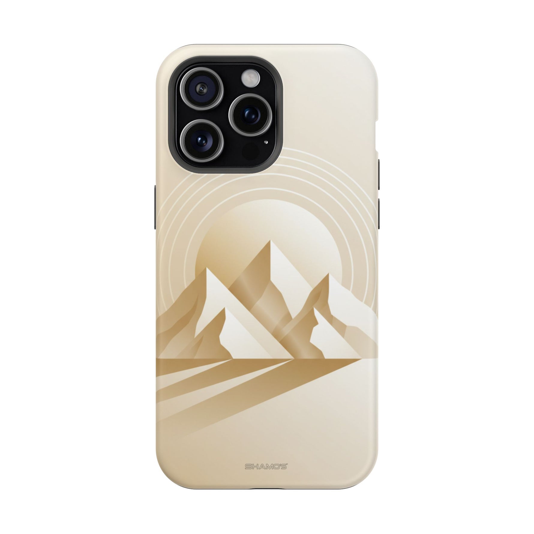 Minimalist Mountain Abstract Landscape iPhone Case with MagSafe Compatibility