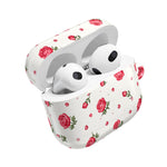 Floral Rose Pattern AirPod Case — Vintage Pink Rose Protective Cover - AirPods Pro Gen 1 / White / Glossy - Shamo's