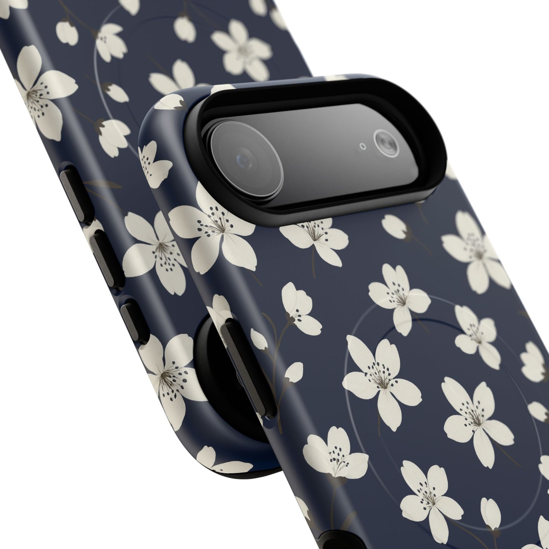 Navy Blossom Floral iPhone Case | MagSafe  Shamo's