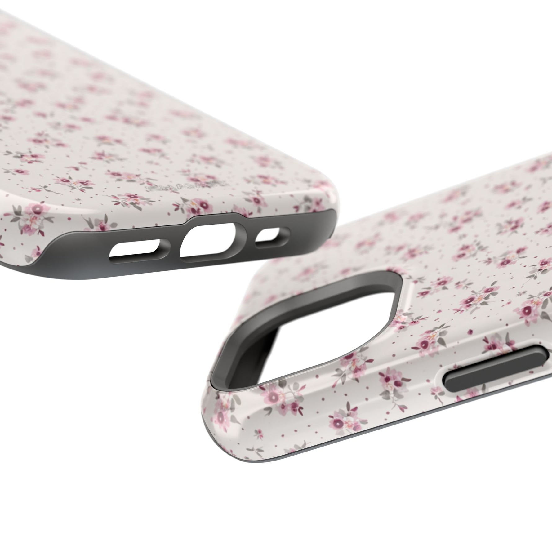 Rosebud Floral Tough iPhone Case | Pink Vintage Flower Protective Cover
