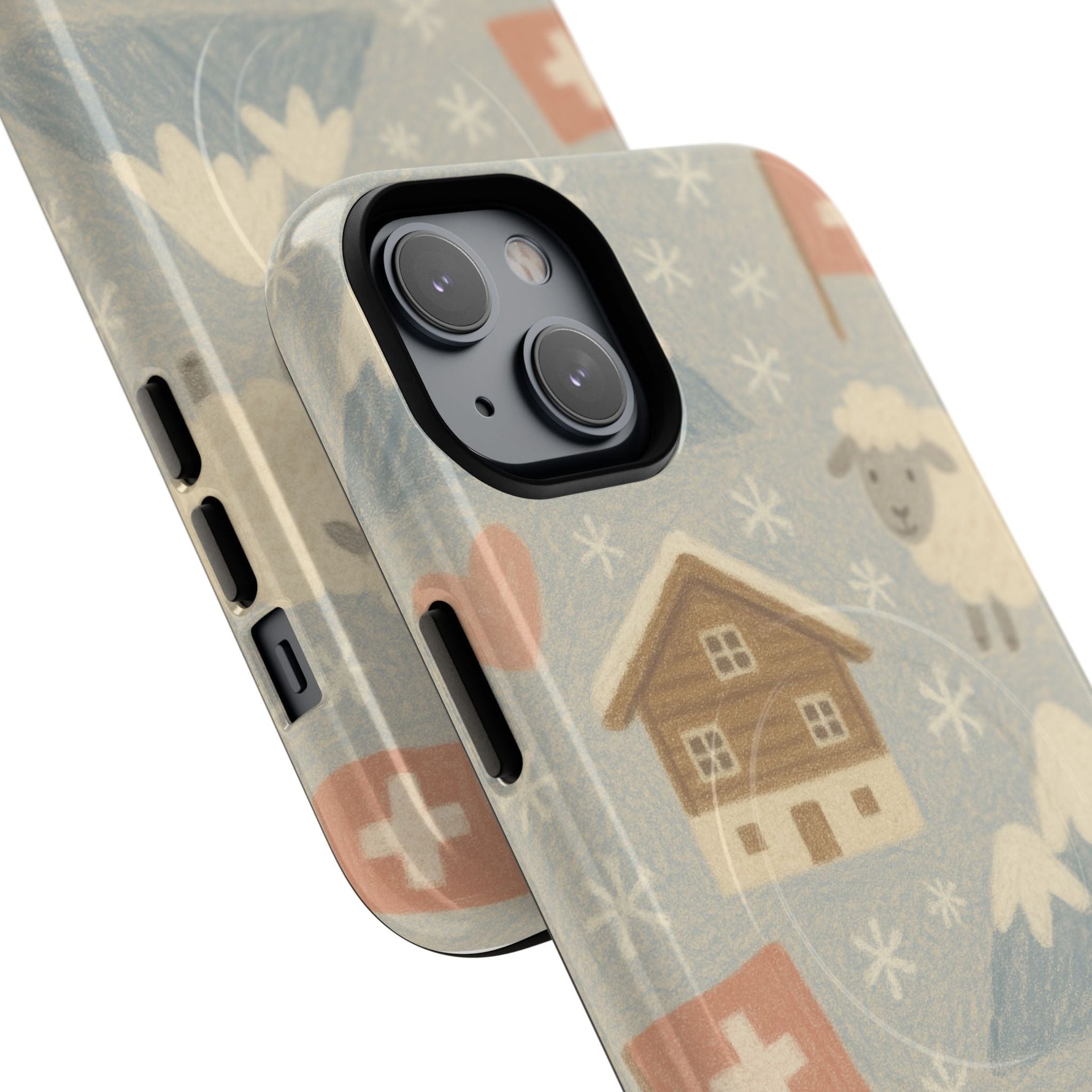 Swiss Chalet Sheep Pattern Tough MagSafe iPhone Case  Shamo's