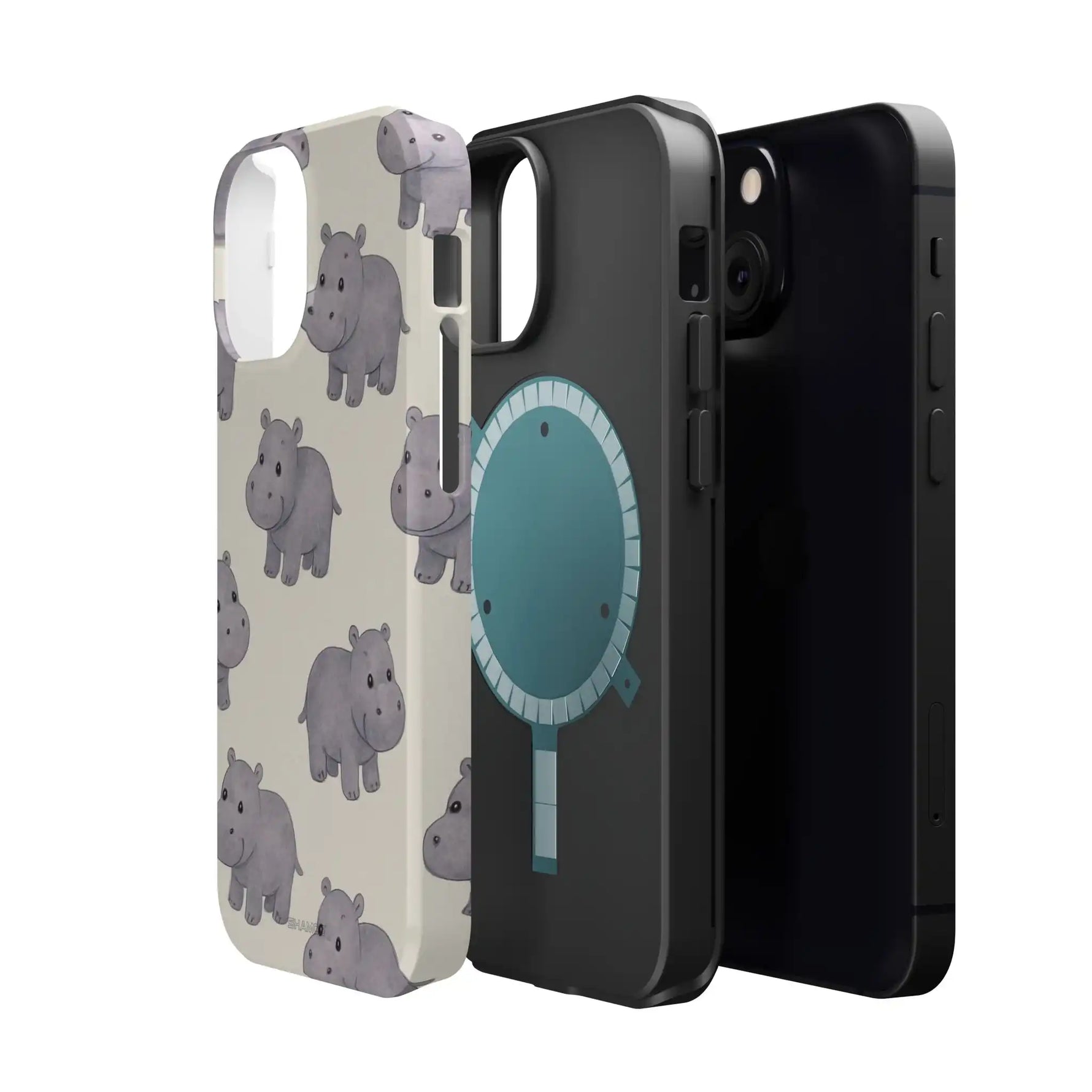 Cute Tiny Hippo Magnetic Impact-Resistant Phone Case