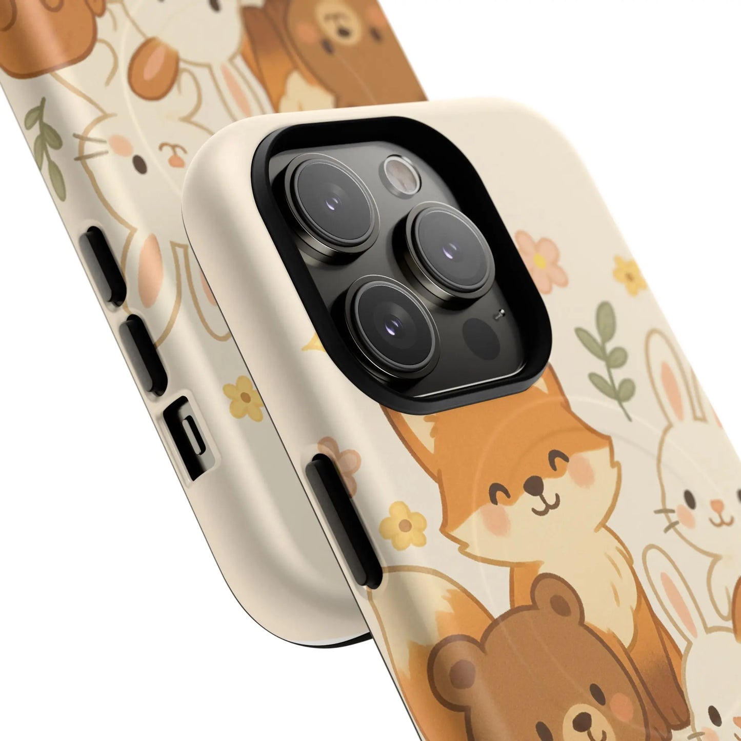Forest Friends iPhone Case — Fox, Bear & Bunny Design. with MagSafe  Shamo's
