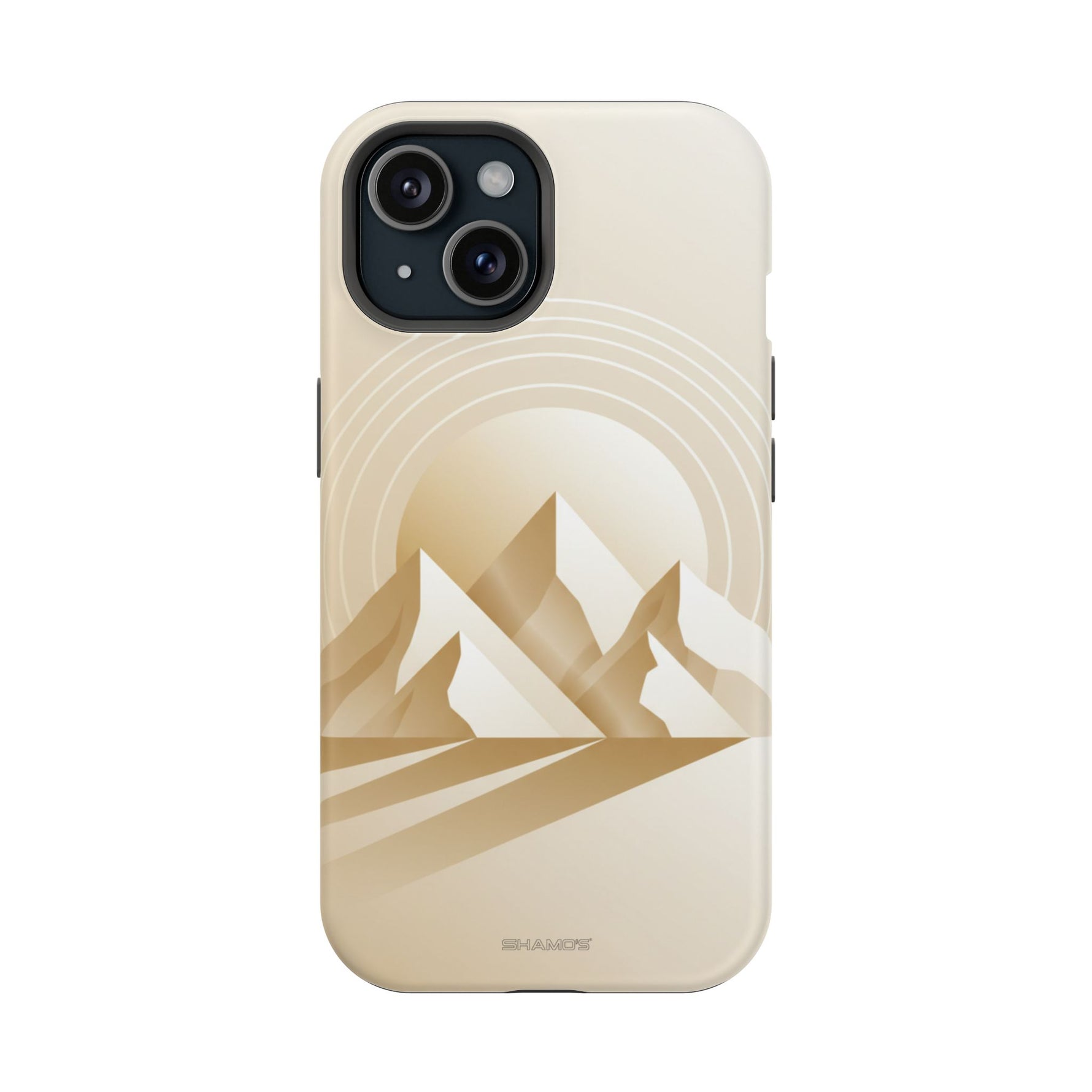 Minimalist Mountain Abstract Landscape iPhone Case with MagSafe Compatibility