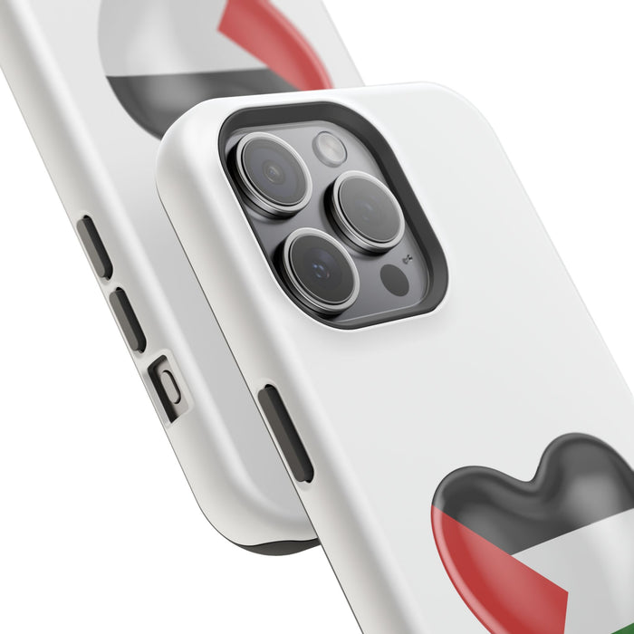 MagSafe Tough Cases with Palestinian flag in heart shape