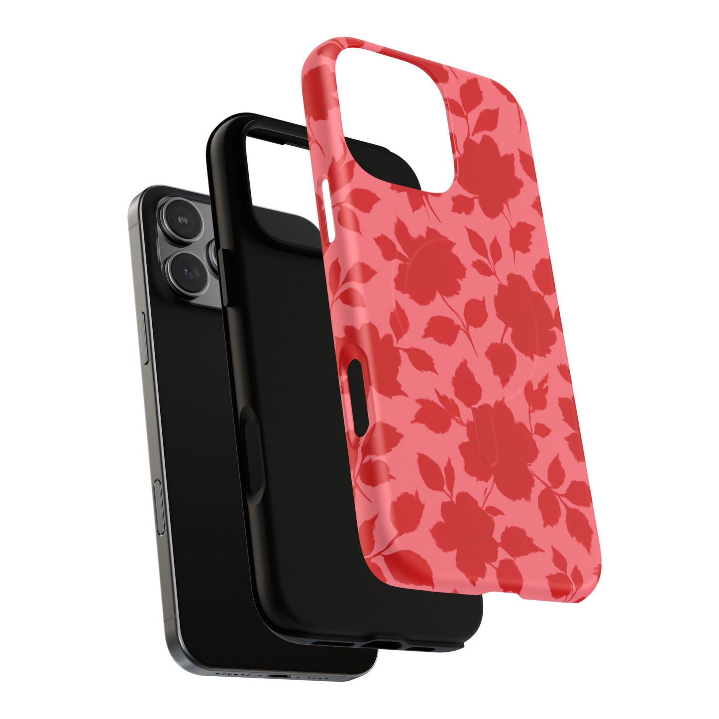 Red Floral Love iPhone Case (MagSafe compatible)
